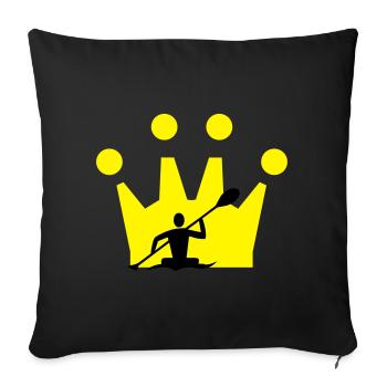 Canoe Crown - Sofa pillowcase 17,3'' x 17,3'' (45 x 45 cm) - black - Front