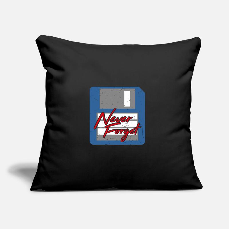 Never Forget Diskette Computer Memory PC Retro Sofa pillowcase 17,3'' x 17,3'' (45 x 45 cm)