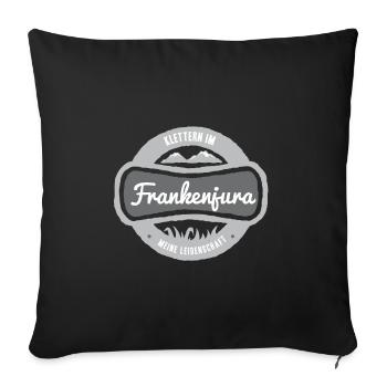 Grimper dans le Frankenjura ma passion - Housse de coussin décorative 45 x 45 cm - noir - Devant