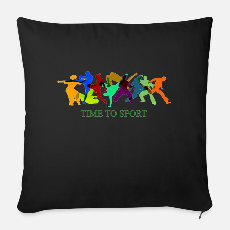 Sport - Sofakissenbezug 45 x 45 cm - Schwarz
