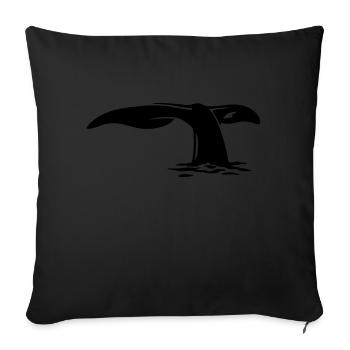 wal_fluke - Sofakissenbezug 45 x 45 cm - Schwarz - Vorne
