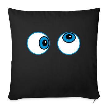 Eyes (d) - Housse de coussin décorative 45 x 45 cm - noir - Devant
