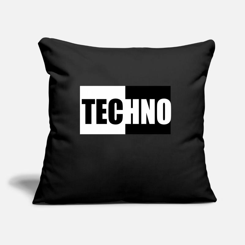 techno Housse de coussin décorative 45 x 45 cm