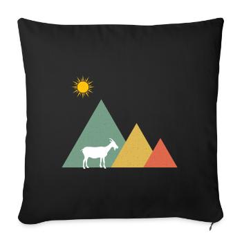 Goat billy goat alps - Sofa pillowcase 17,3'' x 17,3'' (45 x 45 cm) - black - Front
