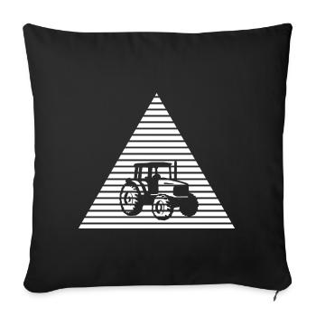 Tracteur - Housse de coussin décorative 45 x 45 cm - noir - Devant