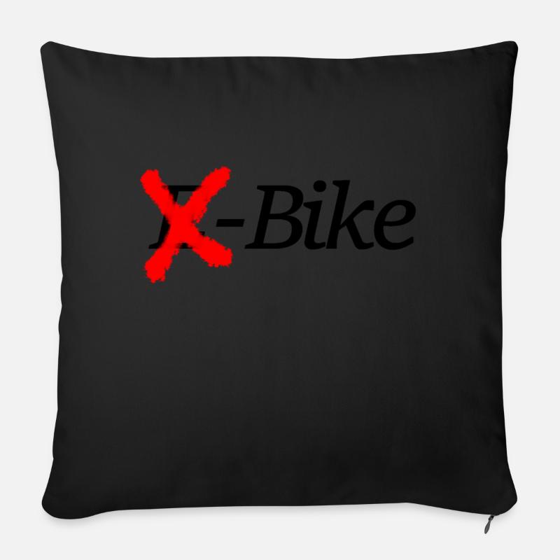 No E-Bike Geschenk Fahrrad - Sofakissenbezug 45 x 45 cm - Schwarz