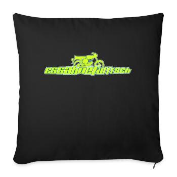 Essahnefufftsch - Sofa pillowcase 17,3'' x 17,3'' (45 x 45 cm) - black - Front