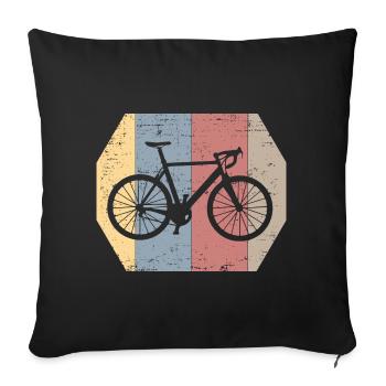 bicycle - Sofa pillowcase 17,3'' x 17,3'' (45 x 45 cm) - black - Front