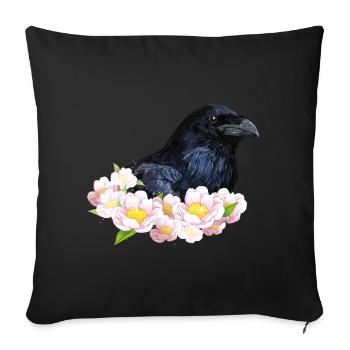 Corbeau - Housse de coussin décorative 45 x 45 cm - noir - Devant