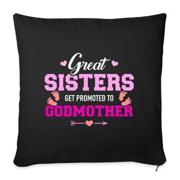 Godmother - Sofa pillowcase 17,3'' x 17,3'' (45 x 45 cm) - black - Front