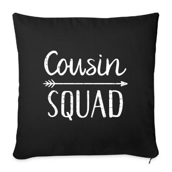 cousin - Sofa pillowcase 17,3'' x 17,3'' (45 x 45 cm) - black - Front