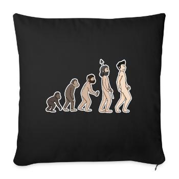 évolution - Housse de coussin décorative 45 x 45 cm - noir - Devant
