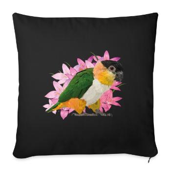 Caique - Sofa pillowcase 17,3'' x 17,3'' (45 x 45 cm) - black - Front