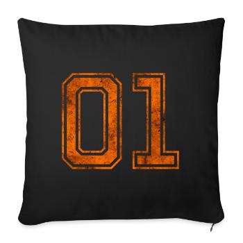 Dukes 01 General Lee - Sofa pillowcase 17,3'' x 17,3'' (45 x 45 cm) - black - Front