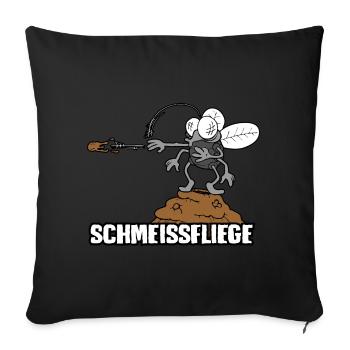 Schmeissfliege - Sofakissenbezug 45 x 45 cm - Schwarz - Vorne