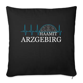Haamit Arzgebirg - Sofakissenbezug 45 x 45 cm - Schwarz - Vorne