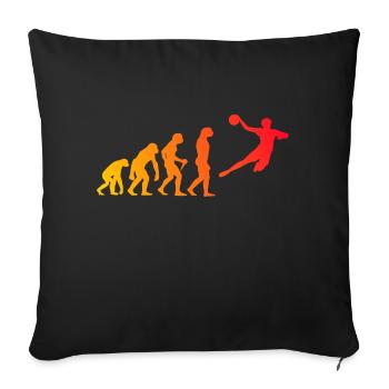 Handball Enfants Evolution Joueurs de handball Hommes - Housse de coussin décorative 45 x 45 cm - noir - Devant