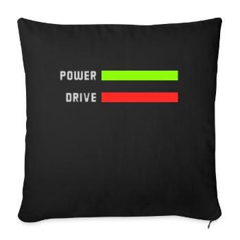 Power Drive - Sofakissenbezug 45 x 45 cm - Schwarz - Vorne