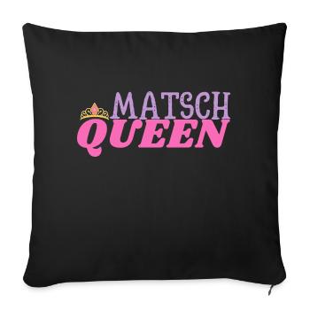Muddy run shirt mud Matsch Laufshirt Queen Team - Sofakissenbezug 45 x 45 cm - Schwarz - Vorne