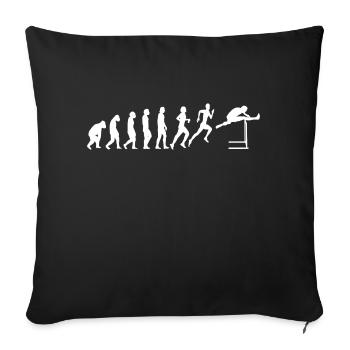 Hurdles Athletics Hurdler Evolution - Sofa pillowcase 17,3'' x 17,3'' (45 x 45 cm) - black - Front