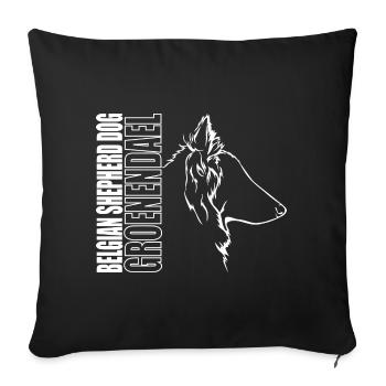 CHIEN DE BERGER BELGE GROENENDAEL Profil Wilsigns - Housse de coussin décorative 45 x 45 cm - noir - Devant