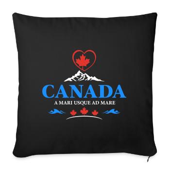 Canada Vancouver Montreal Toronto Maple Leaf Mountains - Sofa pillowcase 17,3'' x 17,3'' (45 x 45 cm) - black - Front