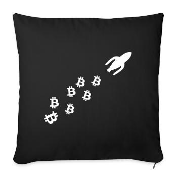La fusée à pièces - Housse de coussin décorative 45 x 45 cm - noir - Devant