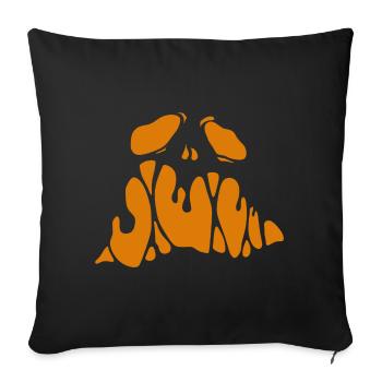 Pumpkin Grimace 4 - Sofa pillowcase 17,3'' x 17,3'' (45 x 45 cm) - black - Front
