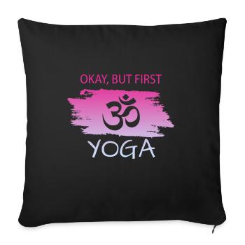 Yoga - Sofakissenbezug 45 x 45 cm - Schwarz - Vorne