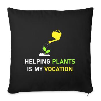 Aider les plantes est ma vocation - Housse de coussin décorative 45 x 45 cm - noir - Devant