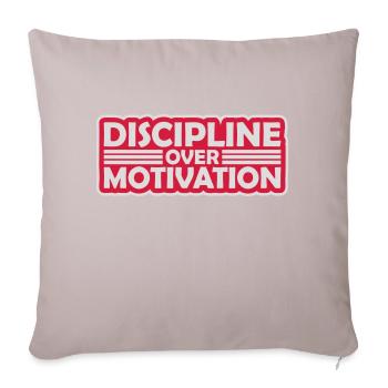 Citation de discipline sur la motivation - Housse de coussin décorative 45 x 45 cm - taupe clair - Devant