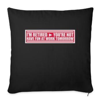 Amusez-vous au travail - Housse de coussin décorative 45 x 45 cm - noir - Devant