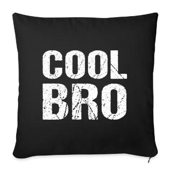 Frère Cool - Housse de coussin décorative 45 x 45 cm - noir - Devant