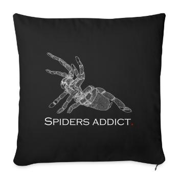 Spiders addict - Housse de coussin décorative 45 x 45 cm - noir - Devant