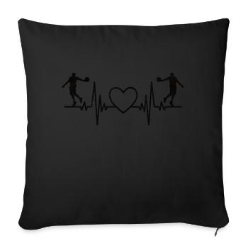 Club de basket-ball Amateurs de basket-ball Joueurs de basket-ball - Housse de coussin décorative 45 x 45 cm - noir - Devant