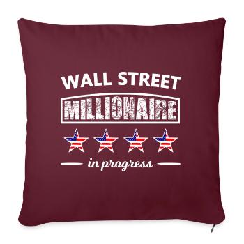 Les millionnaires de Wall Street - Housse de coussin décorative 45 x 45 cm - bordeaux - Devant