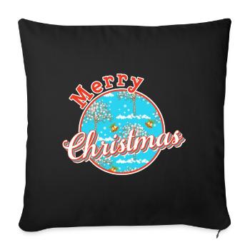 Merry christmas xmas - Housse de coussin décorative 45 x 45 cm - noir - Devant