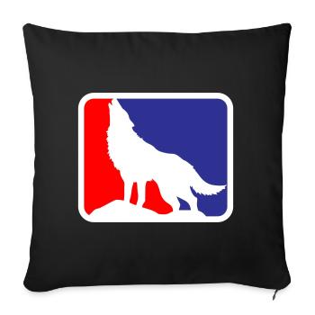 Wolf Dog Wildlife Werewolf Logo | Colors can be changed - Sofa pillowcase 17,3'' x 17,3'' (45 x 45 cm) - black - Front