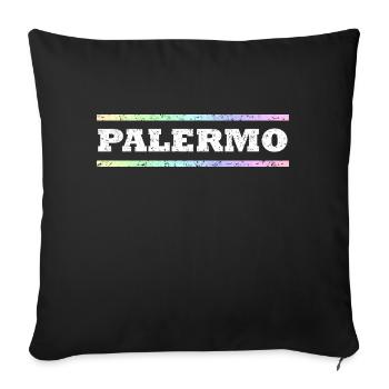 Palermo - Sofakissenbezug 45 x 45 cm - Schwarz - Vorne