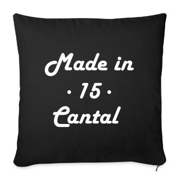 Made in Cantal - Housse de coussin décorative 45 x 45 cm - noir - Devant