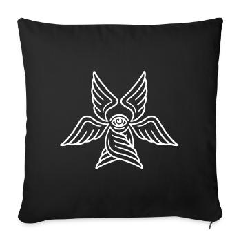 Eye - Sofa pillowcase 17,3'' x 17,3'' (45 x 45 cm) - black - Front