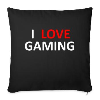 Jeu PC de jeu - Housse de coussin décorative 45 x 45 cm - noir - Devant