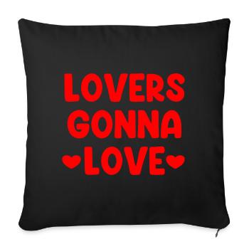 Lovers Gonna Love - Sofakissenbezug 45 x 45 cm - Schwarz - Vorne