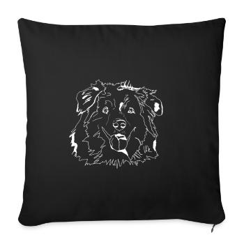 Berger australien - Housse de coussin décorative 45 x 45 cm - noir - Devant