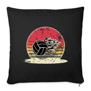 Volley-ball - Housse de coussin décorative 45 x 45 cm - noir - Devant
