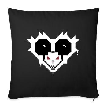 PETSCII M4U5 - Sofa pillowcase 17,3'' x 17,3'' (45 x 45 cm) - black - Front