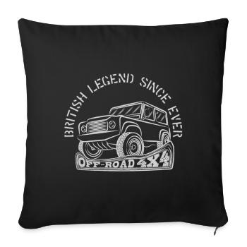 BRITISH LEGEND SINCE EVER - Sofa pillowcase 17,3'' x 17,3'' (45 x 45 cm) - black - Front