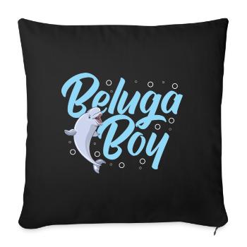 Beluga Whale Beluga Whale Whale Watching Dolphin Dolphin - Sofa pillowcase 17,3'' x 17,3'' (45 x 45 cm) - black - Front
