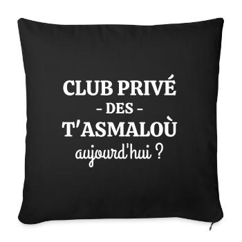 sénior, personnes âgées, retraités - Housse de coussin décorative 45 x 45 cm - noir - Devant