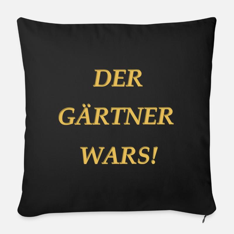 Der Gärtner wars! - Sofakissenbezug 45 x 45 cm - Schwarz